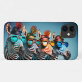 Coques Case-Mate iPhone Funny Zebras mignon Zoo Animaux Fête Casquettes Lu (Dos (Horizontal))