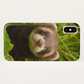Coques Case-Mate iPhone Furet Brun Mignon dans l'Herbe (Dos (Horizontal))