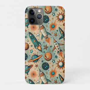 Case-Mate iPhone Case Fusées cosmiques fantaisistes étoiles sarcelle cor