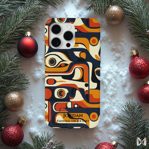 Coque iPhone 15 Pro Max Fusion d'art totémique canadien - Culture Abstrait