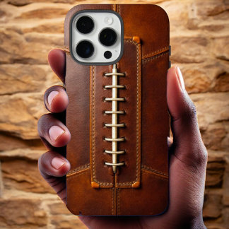 Coques iPhone 16 Pro Max Fusion de football - cuir