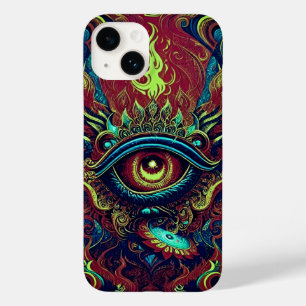 Coque Pour iPhone 14 Fusion Spirituelle - OEil Flamant