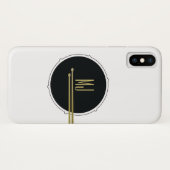 Coques Case-Mate iPhone Fûts Cool moderne noir et blanc Monogramme initial (Dos (Horizontal))