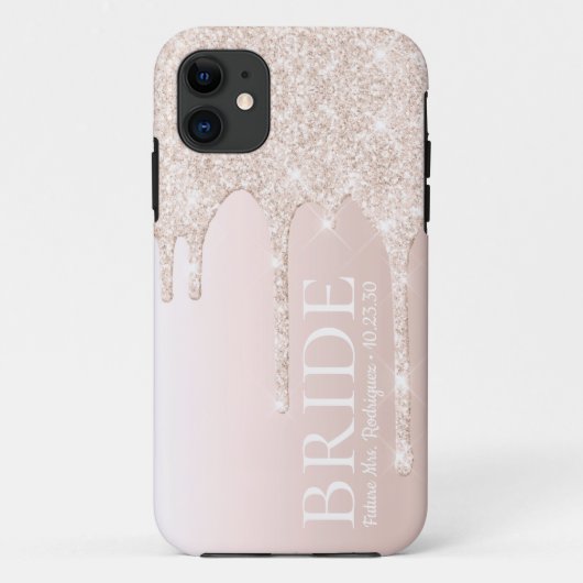 Coques Case-Mate iPhone Futur de la mariée Mme Blush Parties scintillant r (Dos)