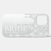 Coques Case-Mate iPhone Futur Madame Mariée Paillettes Argentées (Verso (horizontal))