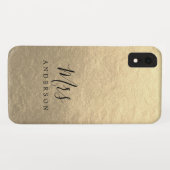 Coques Case-Mate iPhone Futur Mme Champagne Gold Chic Script Bride (Dos (Horizontal))