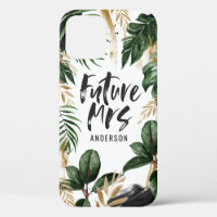Futur Mme la feuille tropicale et la typographie