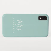 Coques Case-Mate iPhone Futur Mme Sky Blue Chic Script Bride Cadeau (Dos (Horizontal))
