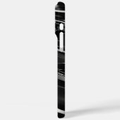 Coques Case-Mate iPhone Futur noir brillant Abstrait 3D (Verso / Gauche)