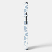 Coques Case-Mate iPhone Fuzzy Flower Rpt Pattern Blue on White (Verso / Gauche)