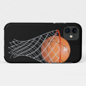 Coques Case-Mate iPhone Gagnant de basket-ball du monogramme | (Dos (Horizontal))