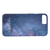 Coques Case-Mate iPhone Galaxie bleue et violette (Dos (Horizontal))