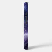 Coques Case-Mate iPhone Galaxie cosmique violette avec étoiles scintillant (Verso / Gauche)