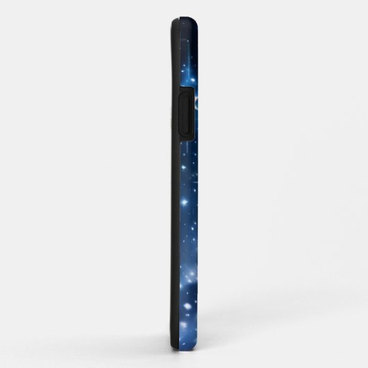 Coques Case-Mate iPhone Galaxie des étoiles dans Monogramme spatial (Dos/Droite)