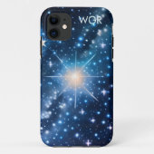 Coques Case-Mate iPhone Galaxie d'étoiles dans l'espace Monogramme  (Dos)