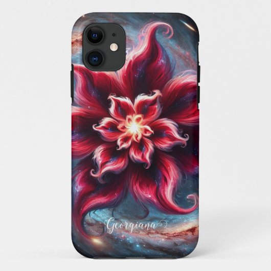 Coques Case-Mate iPhone Galaxie florale festive personnalisée (Dos)