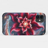 Coques Case-Mate iPhone Galaxie florale festive personnalisée (Dos (Horizontal))