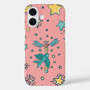 Coques iPhone 16 Galaxie Magique - Étoiles Whimsical & Baguette