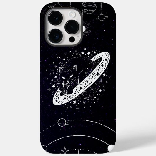 Coques Case-Mate iPhone Galaxie noire et blanche (Verso)