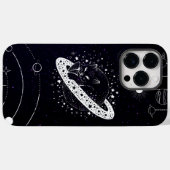Coques Case-Mate iPhone Galaxie noire et blanche (Verso (horizontal))
