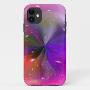 Coque iPhone 11 Galaxie rose pourpre Swirl 2