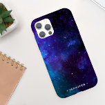 Case-Mate iPhone Case Galaxie spatiale profonde cool avec nom<br><div class="desc">Ce boîtier de téléphone cool dispose d'un arrière - plan d'espace aquarelle avec du texte personnalisable classique. Les couleurs sont bleu foncé et violet. Vous pouvez le personnaliser avec votre propre nom ou monogramme. Ce coque d'appareil fait un merveilleux cadeau d'anniversaire pour n'importe qui ou même un rembourrage pour les...</div>