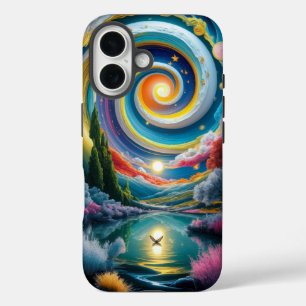 Coques iPhone 16 Galaxie Spirale Surréaliste