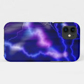 Coques Case-Mate iPhone Galaxie violette éclair (Dos (Horizontal))