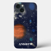 Coques Case-Mate iPhone Galaxies avec étoiles et planètes dans l'espace (Verso)