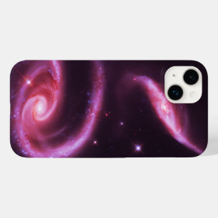 Coque Pour iPhone 14 Plus Galaxies roses