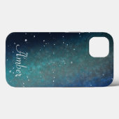 Coques Case-Mate iPhone Galaxy Space Nebula Night Sky Green Personnalisé (Verso (horizontal))