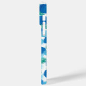 Coques Case-Mate iPhone Galets bleu vert moderne Art Abstrait Personnalise (Verso / Gauche)