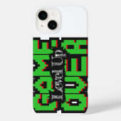 Coques Case-Mate iPhone Game Over, Level Up : Monde de jeu rétro pixelisé (Verso)