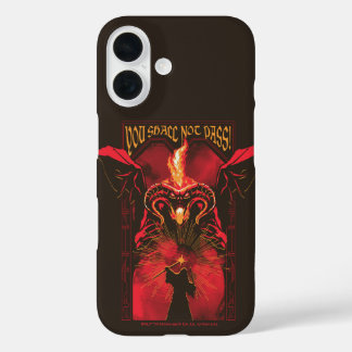Coques iPhone 16 GANDALF™ Vs Balrog "You Shall Not Pass" Graphic