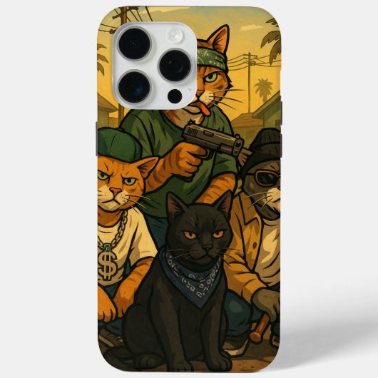 Coques Case-Mate iPhone Gang de Chats dans Grove St (Verso)