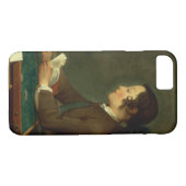 Coques Case-Mate iPhone Garçon construisant un château des cartes (huile (Dos (Horizontal))
