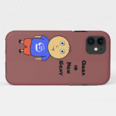 Coques Case-Mate iPhone Garçon de geek (Dos (Horizontal))