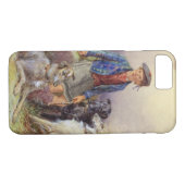 Coques Case-Mate iPhone Garçon écossais avec des chiens-loup dans un (Dos (Horizontal))