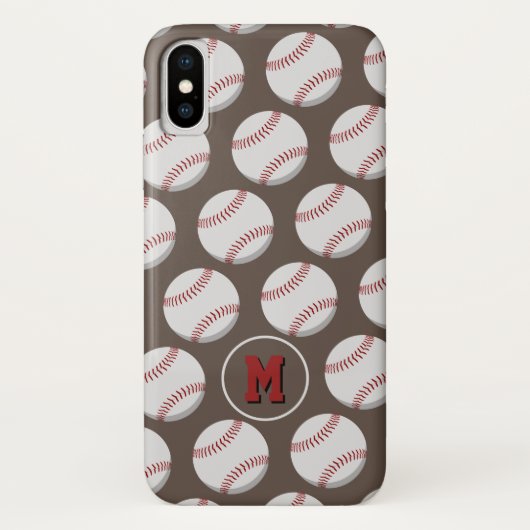 Coques Case-Mate iPhone garçons filles baseball de sport softballs monogra (Dos)