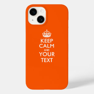Coque Pour iPhone 14 Garde calme personnalisé ET Votre Texte