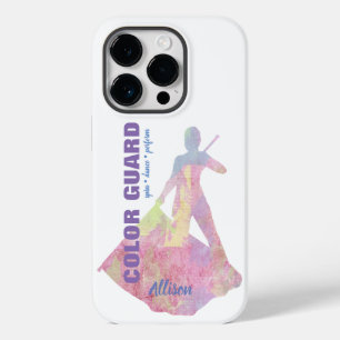 Coque Pour iPhone 14 Pro Garde Couleur Avec Drapeau Interprète Figure Silho