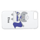 Coques Case-Mate iPhone Garde couleur bleu chat (Dos (Horizontal))