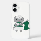 Coques Case-Mate iPhone Garde couleur chat vert blanc (Verso)