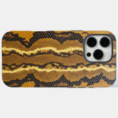 Coques Case-Mate iPhone Garde du serpent : Peau léopard jaune (Verso (horizontal))