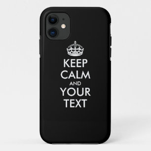 Coques Pour iPhone Garde PERSONNALISÉE CALME et VOTRE TEXTE - mots bl