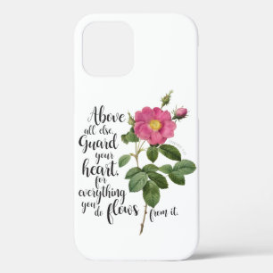 Case-Mate iPhone Case Garde ton coeur - Rose Vintage, Proverbes 4:23