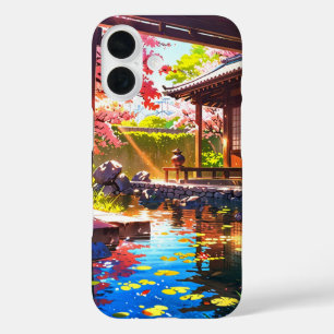 Coques iPhone 16 Garden Tea House - Détendez-vous Anime Spring