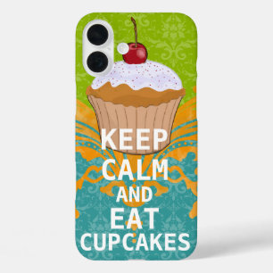 Coques iPhone 16 Plus GARDER CALME et manger Cupcakes changer aqua n'imp