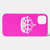 Coques Case-Mate iPhone GARDEZ CALM CROWN sur Hot Pink Personnaliser This! (Verso (horizontal))