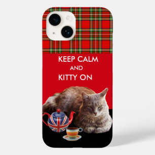 COQUES POUR iPhone GARDEZ CALME ET LA CUISINE SUR, TARTAN ROUGE TÊTE